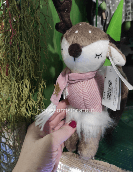 Peluche renna rosa