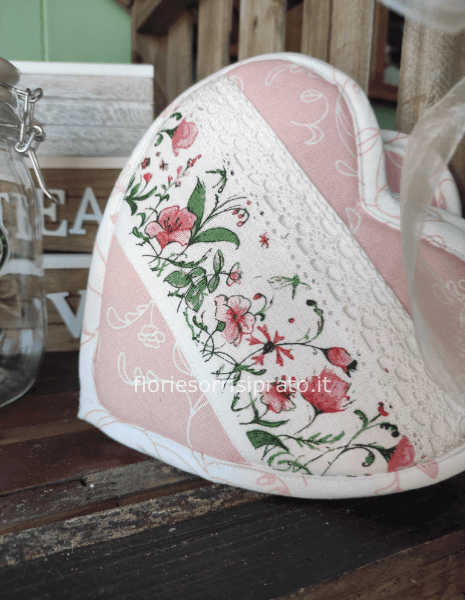 Set presine cuore rosa e fiori