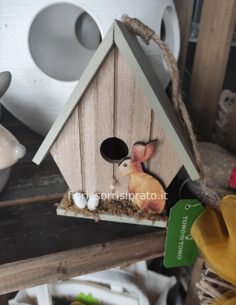 Casetta con coniglietto da appendere
