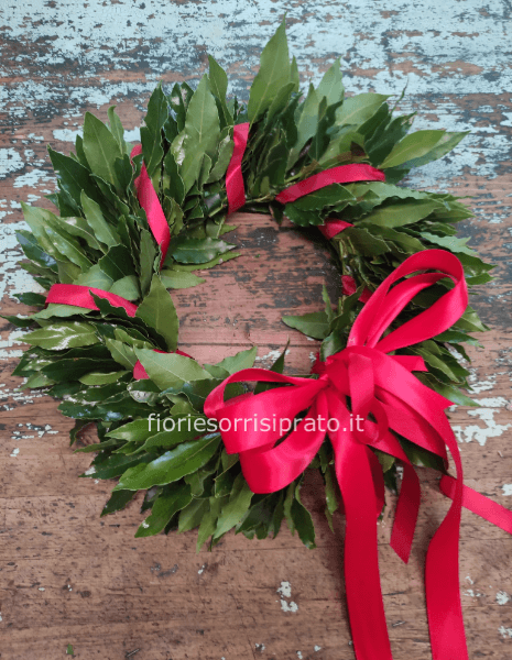 CORONA SEMPLICE NASTRO INTRECCIATO