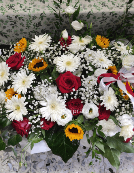 Cuscino funebre colorato