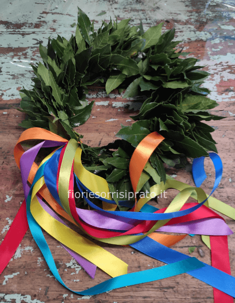 Corona d'alloro rainbow