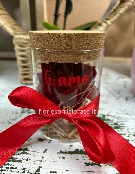 ROSA STABILIZZATA NEL VETRO 