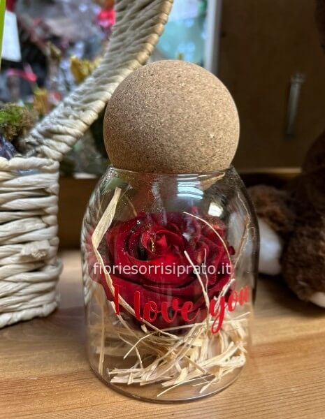 ROSA STABILIZZATA NEL VETRO 