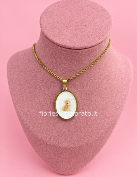 COLLANA GATTINO ARANCIONE