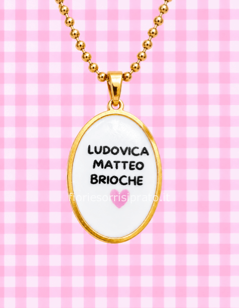 COLLANA CHARM CON SCRITTA PERSONALIZZATA